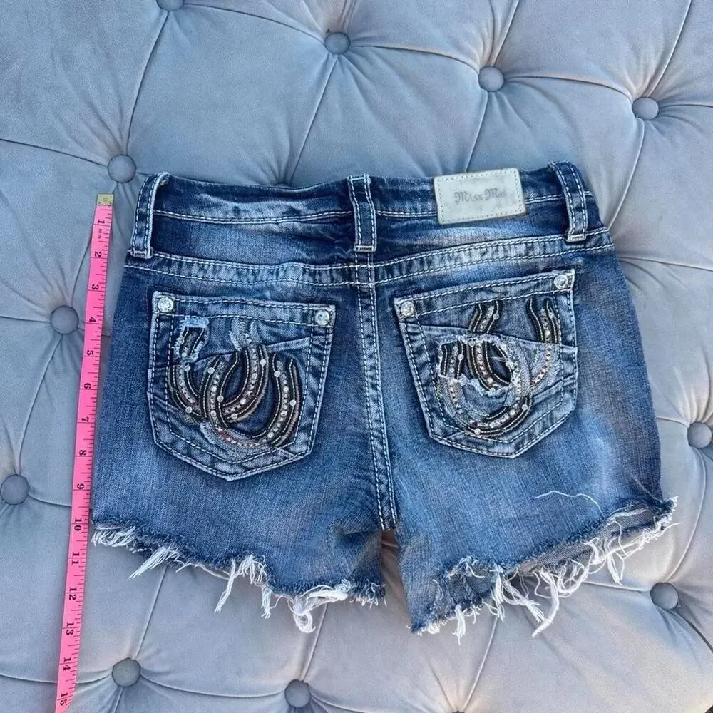 Miss me blue denim shorts 29